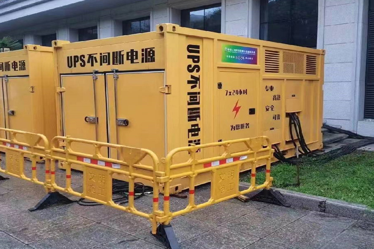南岗发电机租赁施工现场