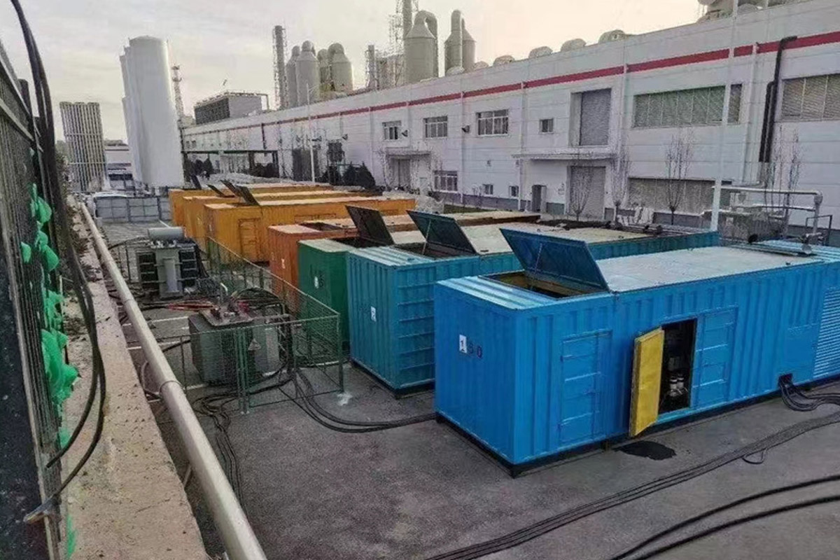 南岗发电机租赁施工现场